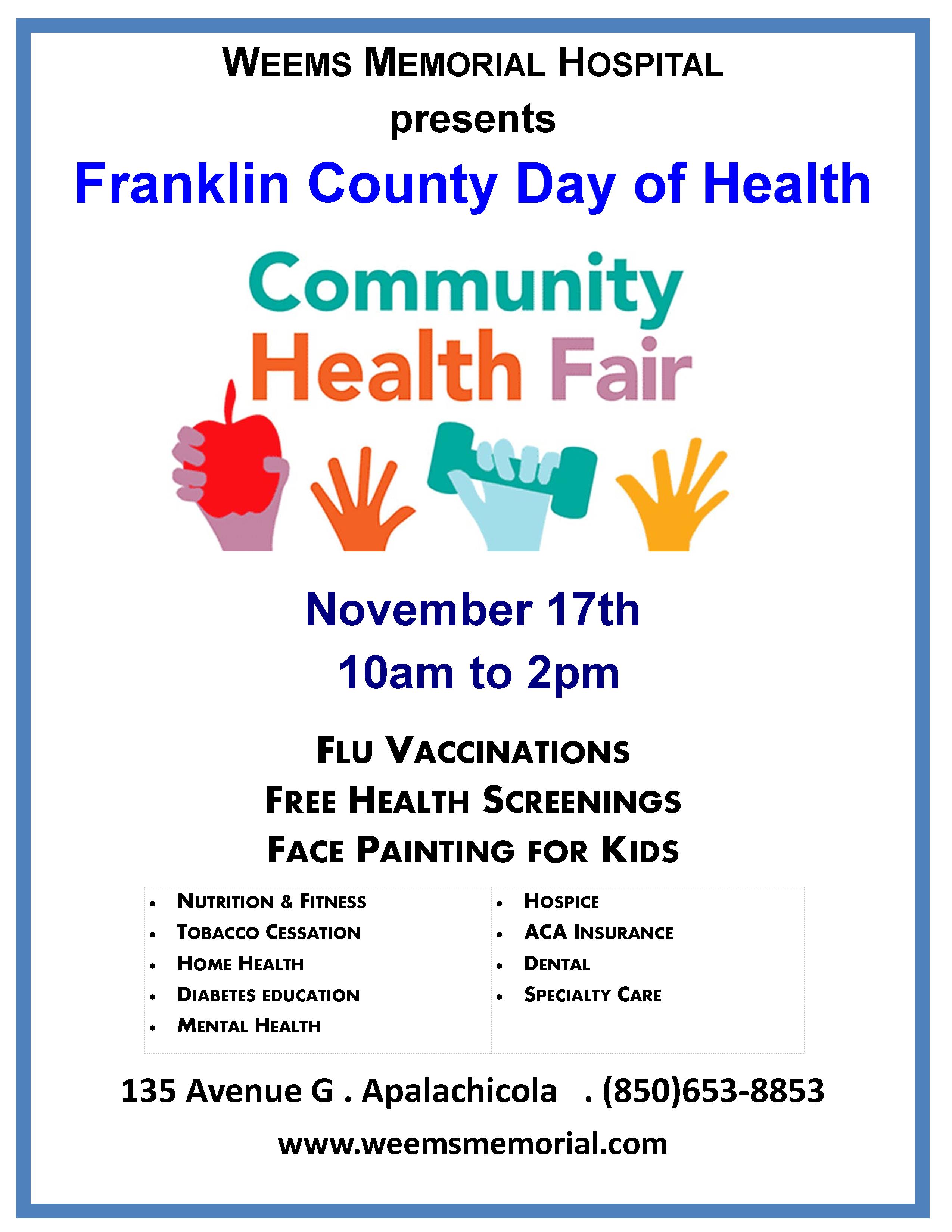 Franklin County Day of Health Community Health Fair