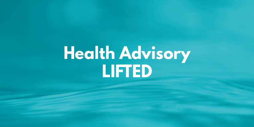 Image reading "Health Advisory Lifted"