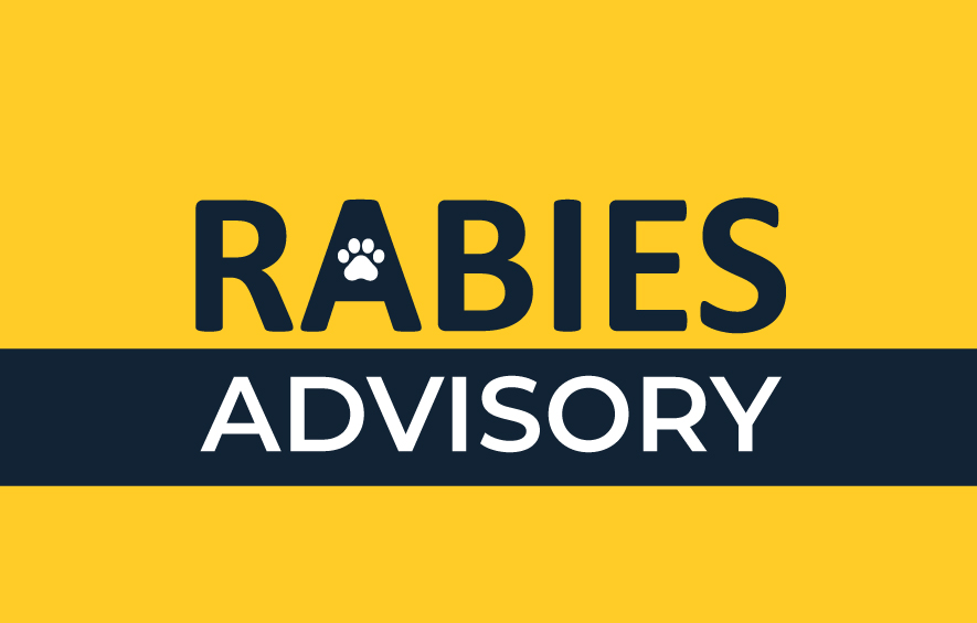 Image stating "Rabies Advisory"